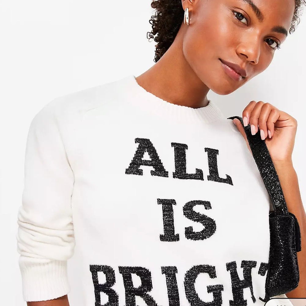 LOFT Glistening Holiday Sweater - Picture 3 of 12